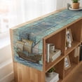 thumbnail image 6 of Vintage Sailboat 72 Inch Table Runner, Blue Ocean Seaports Anchors Farmhouse Wood Farmhouse Dresser Scarf Cotton & Linen Tablerunner for Dining/Kitchen Island/Holiday Party Décor 13" x 72", 6 of 9