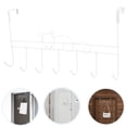 thumbnail image 2 of 1Pcs Over Door Hook Rack No Punch Iron Hanger for Space Saving in White Color, 2 of 9