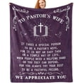 thumbnail image 1 of LHSHID Pastor Wife Appreciation Gifts for Pastor's Wife Throw Blanket to Pastors Wife Gift for Women Christmas Christian Birthday Gift for Preacher’s Wife Blanket, 1 of 9