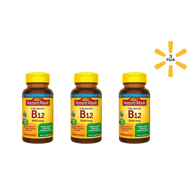 Nature Made Vitamin B12 3000mcg, 40 Sublingual Lozenges, Cherry 3