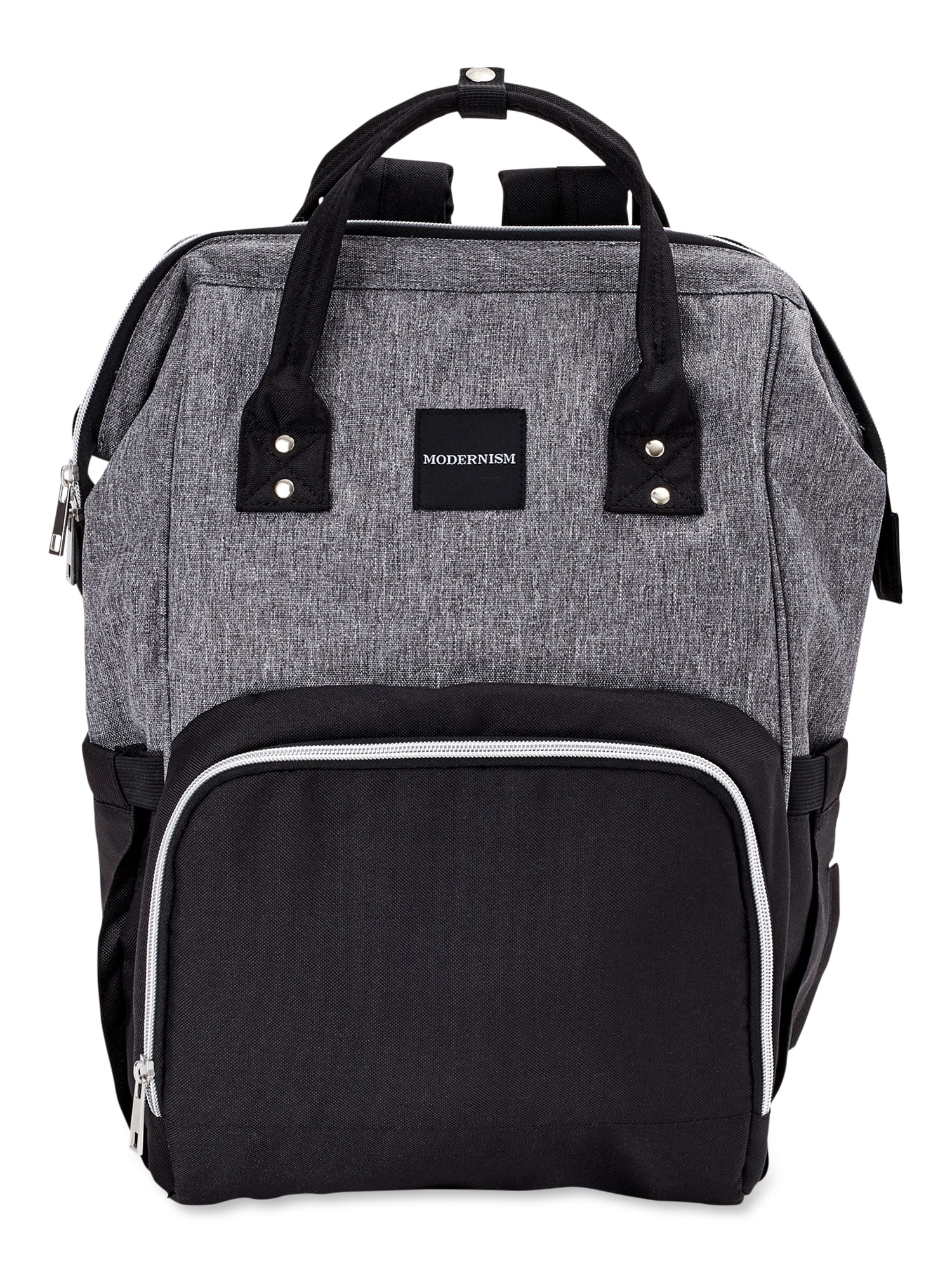 Gray & Black MODERNISME Backpack Diaper Bag