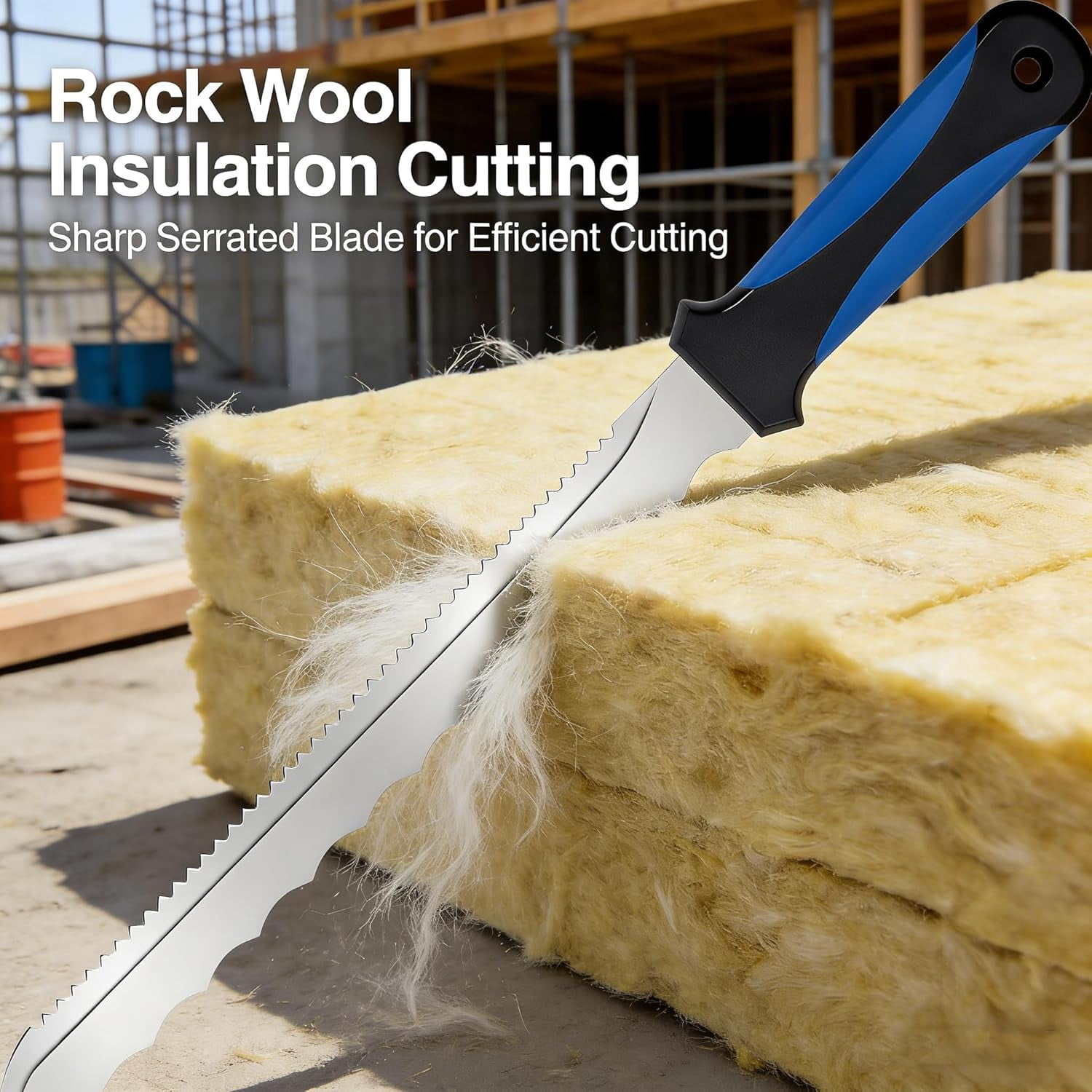 RGHJAR-Insulation Knife - Sod Cutter Knife:11.10 Stainless Steel Blade Sharp, Double Side sharp for Insulation material garden sod cutting, foam cutting