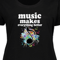 thumbnail image 4 of Inktastic Music Makes Everything Better Women's Plus Size T-Shirt, 4 of 5