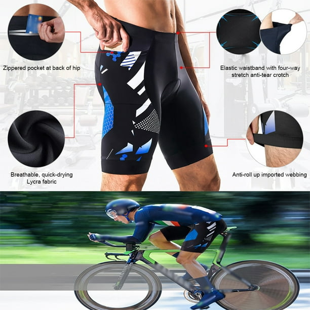 Yuarrent Pantalones cortos de bicicleta para hombre pantalones transpirables a prueba de golpes ropa deportiva profesional de verano acolchada Ciclismo tipo5 4XL Bodega Aurrera en linea