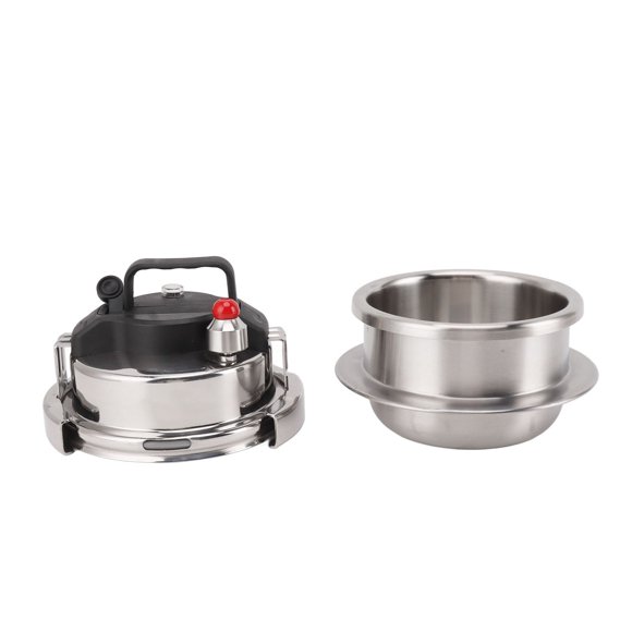 Stainless Steel Pressure Cooking Pot, Time Saving Mini Outdoor Pressure Cooker for Induction Cooktop 0.8L,1.2L,1.6L