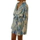 thumbnail image 5 of VISgogo Vestido de camisa con botones para mujer, mini vestido plisado de manga larga con cuello en V y cinturón VISgogo moda, 5 of 9