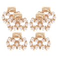 thumbnail image 2 of 6pcs Small Hair Clips Pearl Claw Clips Mini Claw Clips Pearl Mini Hair Clips, 2 of 4