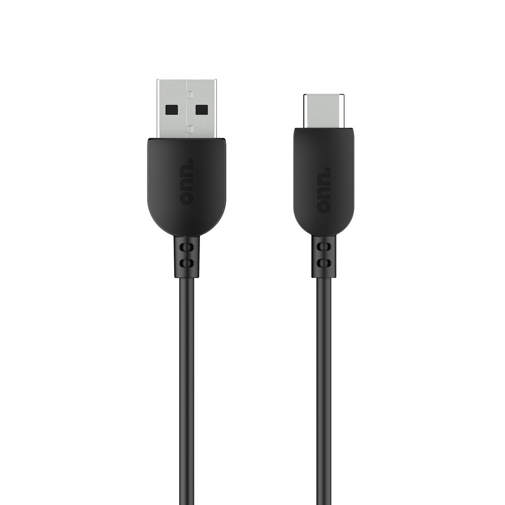 onn. 3' USBC to USB Cable, Black