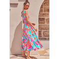 thumbnail image 2 of 2024 Women's Summer Boho Spaghetti Strap A Line Beach Long Maxi Dress, 2 of 5