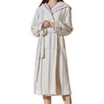 thumbnail image 2 of uublik Women's Bathrobe Flannel Robes Casual Long Sleeves Robes Winter Woman Bathrobe Nightwear Purple, 2 of 6