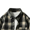 thumbnail image 4 of IYTR Men's Flannel Shirts Casual Button Plaid Shirt Long Sleeve Lapel Vintage Shirts Fall Thermal Shirt (Black,XXXXXL), 4 of 4