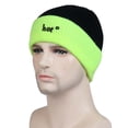 thumbnail image 4 of Ljudmp Womens Mens Color Block Ribbed Knit Beanie Stretch Brimless Hat Winter Thick Casual Windproof Daily Knit Skull Cap Green, 4 of 5