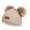 Khaki, variant on Coerni Baby Boys Girls Beanies Toddler Hat Pure Color Winter Double Wool Knitted Cap for 0 3 Years Old Baby Floppy Hat
