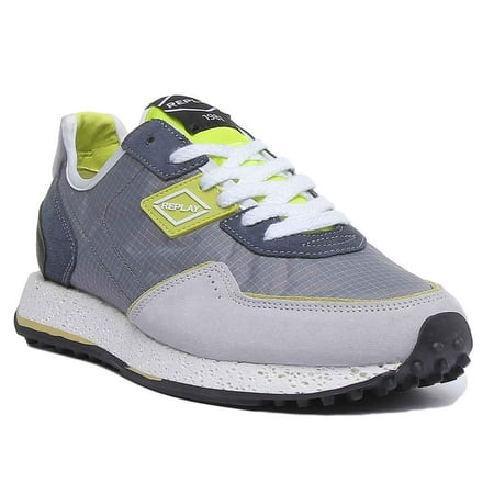 

Replay Tag81 Men s Lace Up Soft Cushioned Trainers In Grey Size 11.5