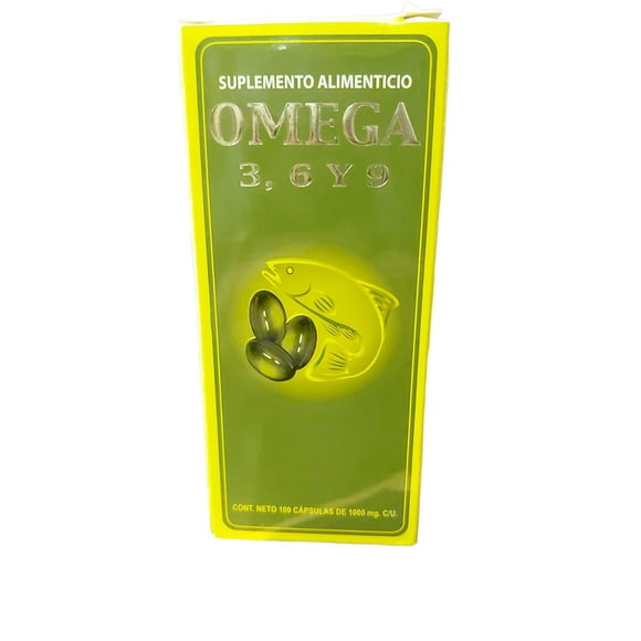 Omega 3 6 y 9 Centro Botanico Azteca 100 capsulas de 1000 mg c/u Caja