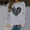 Grey, variant on Women's Casual Round Valentine's Day Heart Shaped Printed Hoodie Distressed Tees Women Graphic Sweat Shirts Women Apparel T Shirt Jacket Casual Sweatshirts Women Full Hoodie Cropped Hoodie plus Size