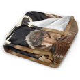 thumbnail image 5 of Flannel Blanket Mike Boxer Tyson Throws Blankets Super Soft Fleece Air Conditioning Blankets for All Season 40"x30", 5 of 9