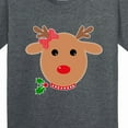 thumbnail image 4 of Inktastic Girl Reindeer Youth T-Shirt, 4 of 5