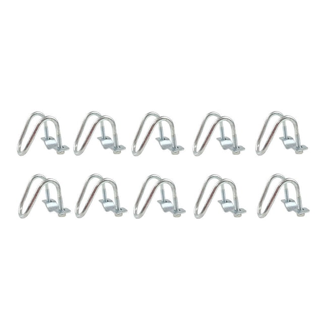 Weiweiguan 10Pcs Cross Tube Buckles Galvanized Steel Pipe Clips Practical Pipe U-Type Clips