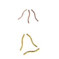 thumbnail image 1 of 100 piezas de tubo remolino fideos cobre 24 mm oro and rosa + color dorado de moda al por mayor mezclados, 1 of 9