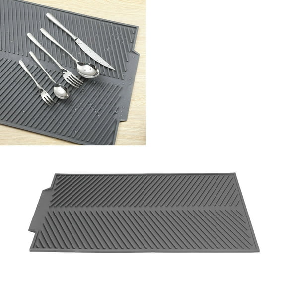 Almohadilla de aislamiento térmico, estera de secado de platos de silicona, estera de drenaje de platos, diseño elevado Jadeshay A