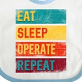 thumbnail image 4 of Inktastic Surgeon Surgical Nurse Eat Sleep Operate Repeat Boys or Girls Baby Bib, 4 of 4