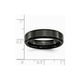 thumbnail image 6 of Black Ceramic Ring Band Wedding Beveled Standard Faceted, 6 of 6