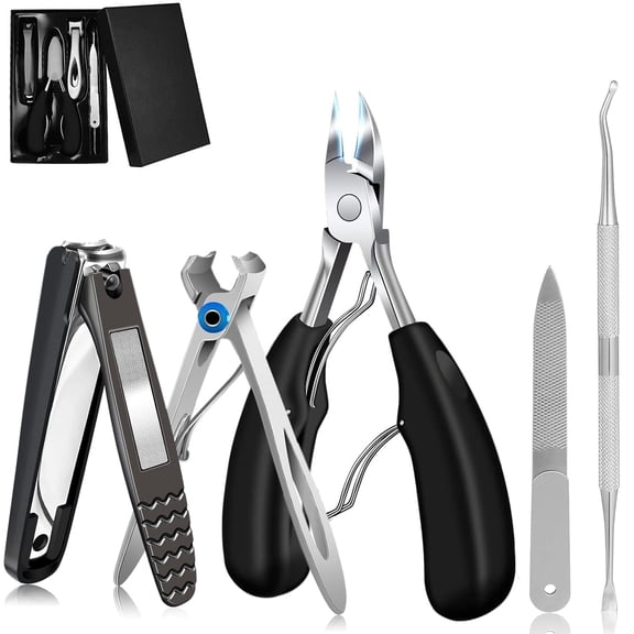 Nail Clippers Set, Toenail Clippers for Seniors Thick Toenails, Professional Stainless Steel Fingernail Clipper for Manicure Pedicure Tools