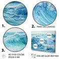 thumbnail image 3 of Designart "Liquid Art Of Oceanic Charm IV" Ocean Floater Framed Canvas Prints, 3 of 5