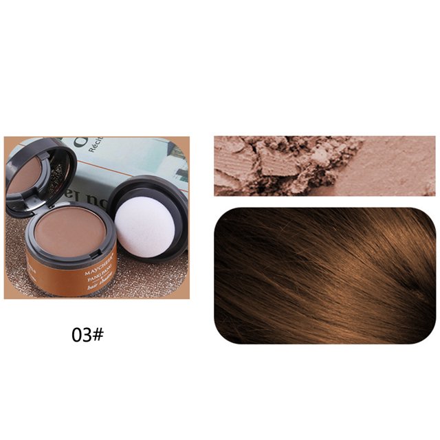 Polvo Natural MAYCHEER para Rellenar Línea de Cabello, Tono 03 Marrón Claro – Cubre Entradas y Aumenta Volumen en 1 Minuto, Sin Dañar el Cabello, Ideal para Todo Tipo de Personas.