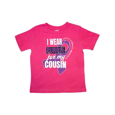 

Inktastic I Wear Purple For My Cousin Cystic Fibrosis Awareness Gift Toddler Boy or Toddler Girl T-Shirt