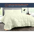 thumbnail image 2 of SGI Microfiber Comforter Set Wyoming King Size Ivory Pinch 3 Piece, 2 of 5