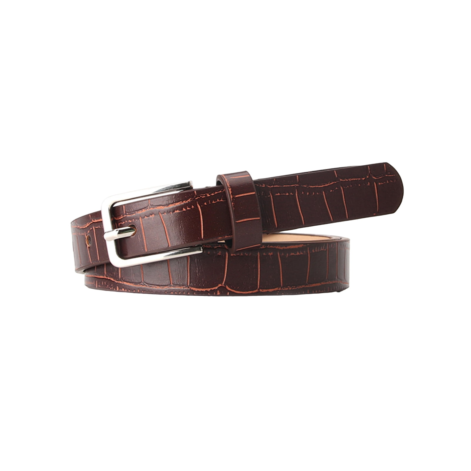 Kuorak Women Thin Belt Zebra Leopard Print Faux Leather Kuorak Women Thin Belt Zebra Leopard Print Faux Leather