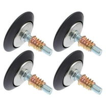 UNOMOR 4pcs Round Table Feet Levelers Stainless Steel School Use