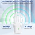 thumbnail image 6 of 2026 WiFi Extender Signal Booster, Longest Range Up to 8500 sq.ft, 1200Mbps Internet Repeater for Home and Outdoor, Wireless Amplifier Quick Setup, 6 of 11