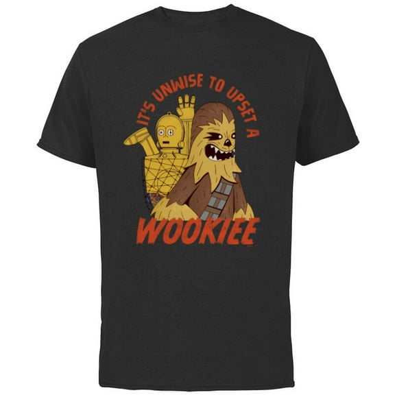 Star Wars Upset a Wookiee Disney 100 Artists Series D100 - Short Sleeve Cotton T-Shirt for Adults - Customized-Black