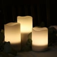 Grey Battery Operated Flameless LED Candles with Timer Function Set