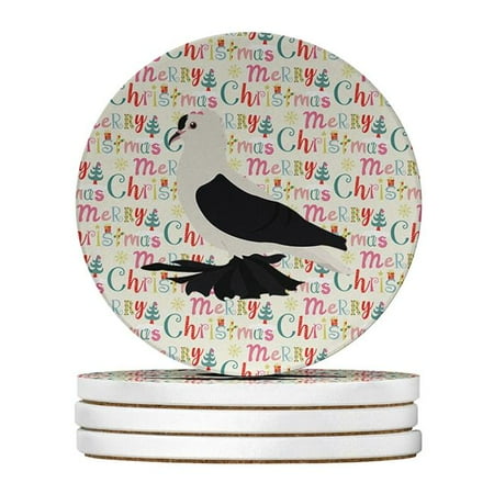 

Carolines Treasures WDK2791RCS4 4 x 4 in. Unisex Saxon Fairy Swallow Pigeon Christmas Large Sandstone Coasters - Pack of 4