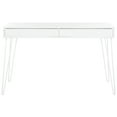 thumbnail image 4 of SAFAVIEH Cade Mid-Century Retro Two Drawer Desk, White, 4 of 12