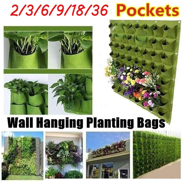 Pockets Wall Hanging Planting Bags Garden Vertical Planter Multi Pocket for Wall-mounted Gardening Flower Outdoor Indoor Growing Pots 2 Colors (2/3/4/6/9/12/18Pockets) | Walmart Canada Pockets Wall Hanging Planting Bags Garden Vertical Planter Multi Pocket for Wall-mounted Gardening Flower Outdoor Indoor Growing Pots 2 Colors (2/3/4/6/9/12/18Pockets) | Walmart Canada