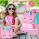 thumbnail image 3 of Mochila KLFVB, 3 unidades, unicornio con lentejuelas para niñas, con lonchera rosa, 15 pulgadas, 3 of 9
