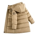 thumbnail image 3 of QTBIUQ Boys Padded Coat with Pockets Hooded Zip Quilted Mid-Length Parka Warm Winter, 3 of 8