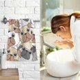 thumbnail image 6 of Coolnut Huddled Dogs Patterned Hand Towels 2 PCS, Cotton Bath Towel for Drying Face Hands Body Decorative Water Absorbent Lightweight Towels for Bathroom Ktichen Travel Gym, 16"x28", 6 of 6