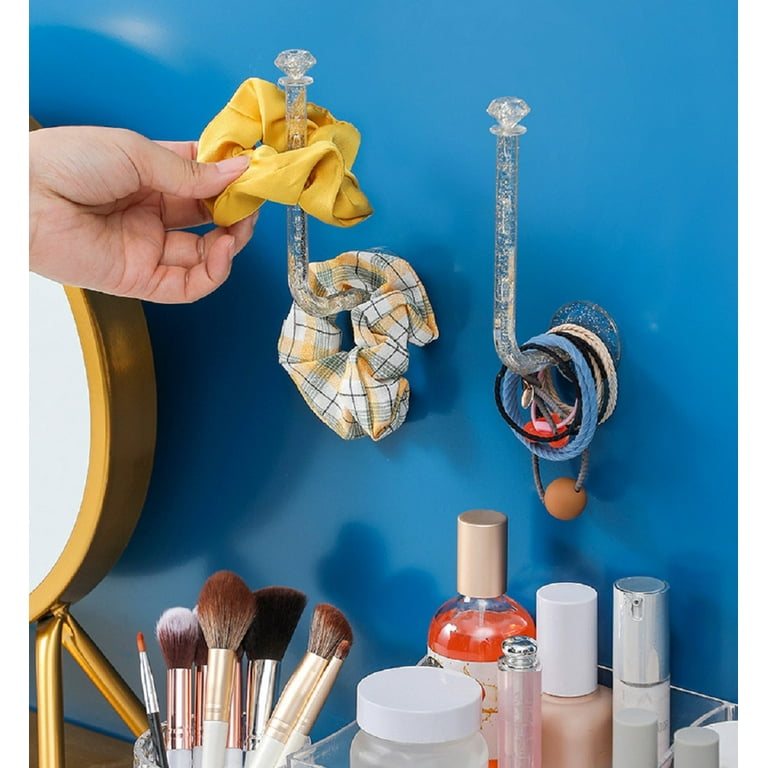 3 Pack Scrunchie Holder - Hair Tie Storage Organizer, Adjustable Length  Adhesive Scrunchie Hair Hairband Tie Holder, Hair Accessories Wall Hooks  Stand