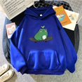 thumbnail image 2 of Women's Cute Sweatshirts Skateboarding Frog Long Sleeve Hoodie Pullover Tops, 2 of 3