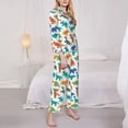 thumbnail image 3 of Sikiie Colorful Dinosaur Women's Long-Sleeve Shirt and Full-Length Bottom Pajama Set (s-xxl)-Large, 3 of 7