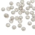 thumbnail image 4 of Iron Fancy Bead Caps Flower Platinum 10x4mm Hole: 1mm about 570pcs/50g, 4 of 6