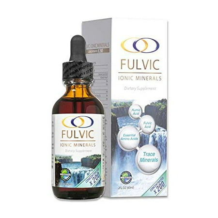 Fulvique Minéraux acide X200 (2 oz) - 3,5 Alimentation mois! Des centaines de fois plus concentrée que fulvique dans des récipients en plastique. Fabriqué en acier inoxydable avec de l'eau distillée! N'a jamais touché plastique ou ta