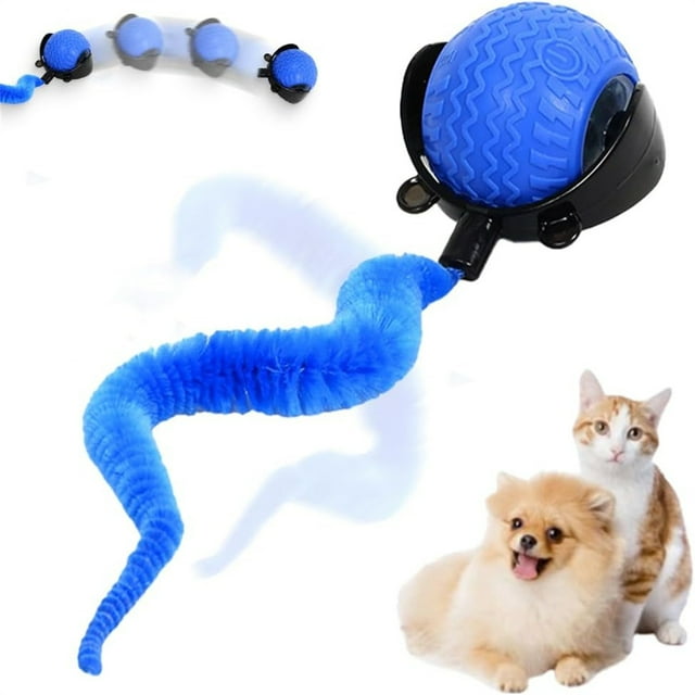 Interactive Rolling Cat Toy Self Rolling Dog Interactive Cat Toys Automatic Cat Toy Self Moving Dog Toys 360° Smart Automatic Rolling Toy Dog For Dog/Cat Dog That Make Noise Dog Teething for