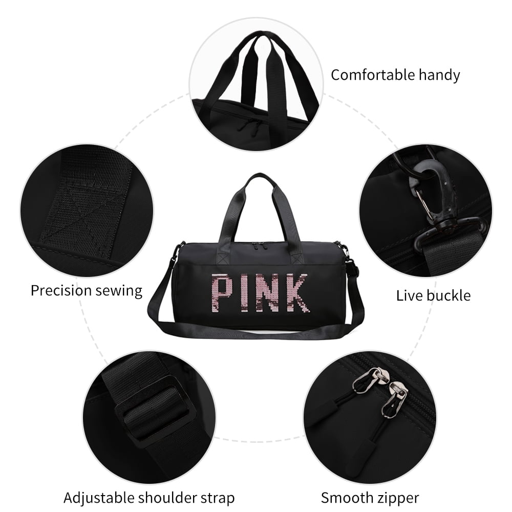 Gym Bag Travel Sports Duffel Bag for Men and Women Weekender Bag Workout Tote Bag with Dry Wet Pocket & Shoes Compartment